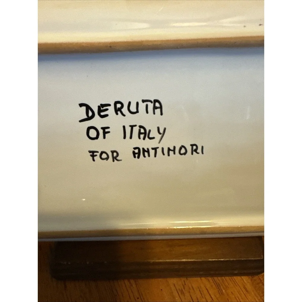 Deruta Signed Hand painted‎ In Italy Serving Dish Tray Platter 11x5